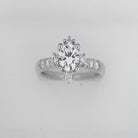 Lady's White Polished 14 Karat Engagement Ring Size 6.5 0.23tw Round Diamonds Serial: S910942