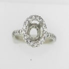 Lady's White Polished 14 Karat Engagement Ring Size 6.5 0.66tw Round Diamonds Serial: SS7072-EW