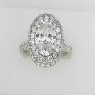 Lady's White Polished 14 Karat Engagement Ring Size 6 82=1.25tw Round Diamonds