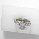 Lady's White Polished 14 Karat Engagement Ring Size 6 0.50tw Round Diamonds