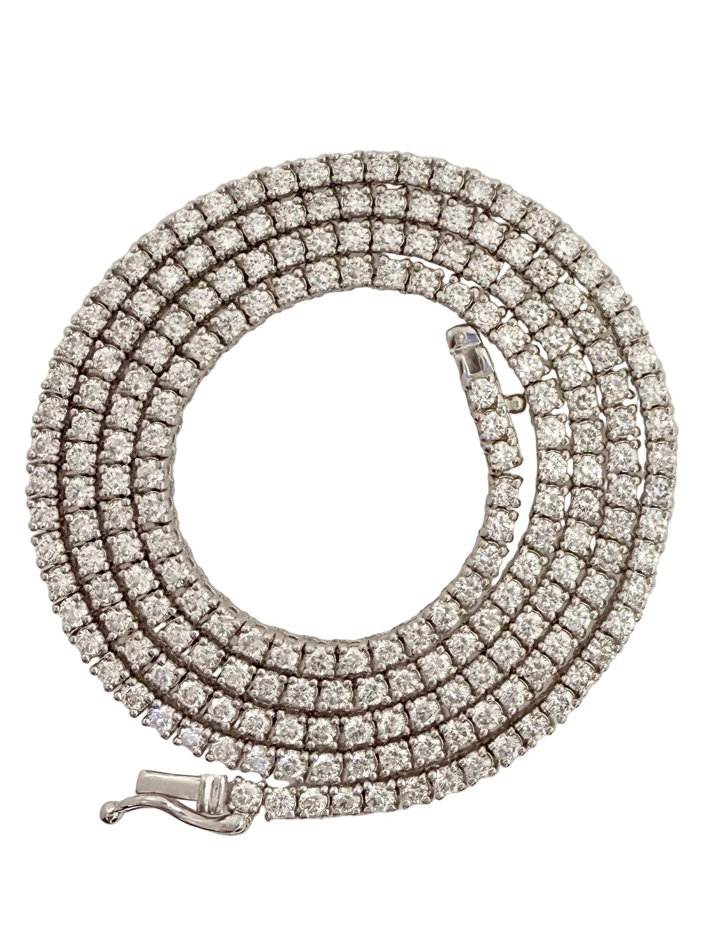 HS 14K White Gold pendant featuring a 5.78 ct lab-grown pear diamond.