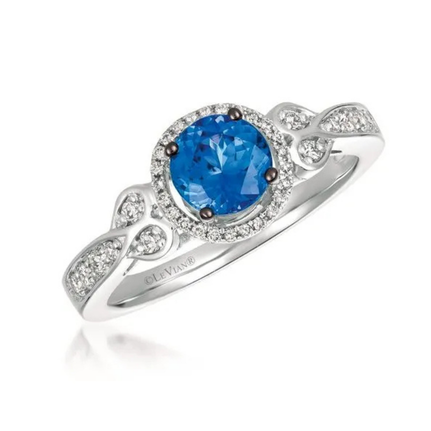 Le Vian 14K Vanilla Gold Blueberry Tanzanite & Vanilla Diamond Ring 0.625ct