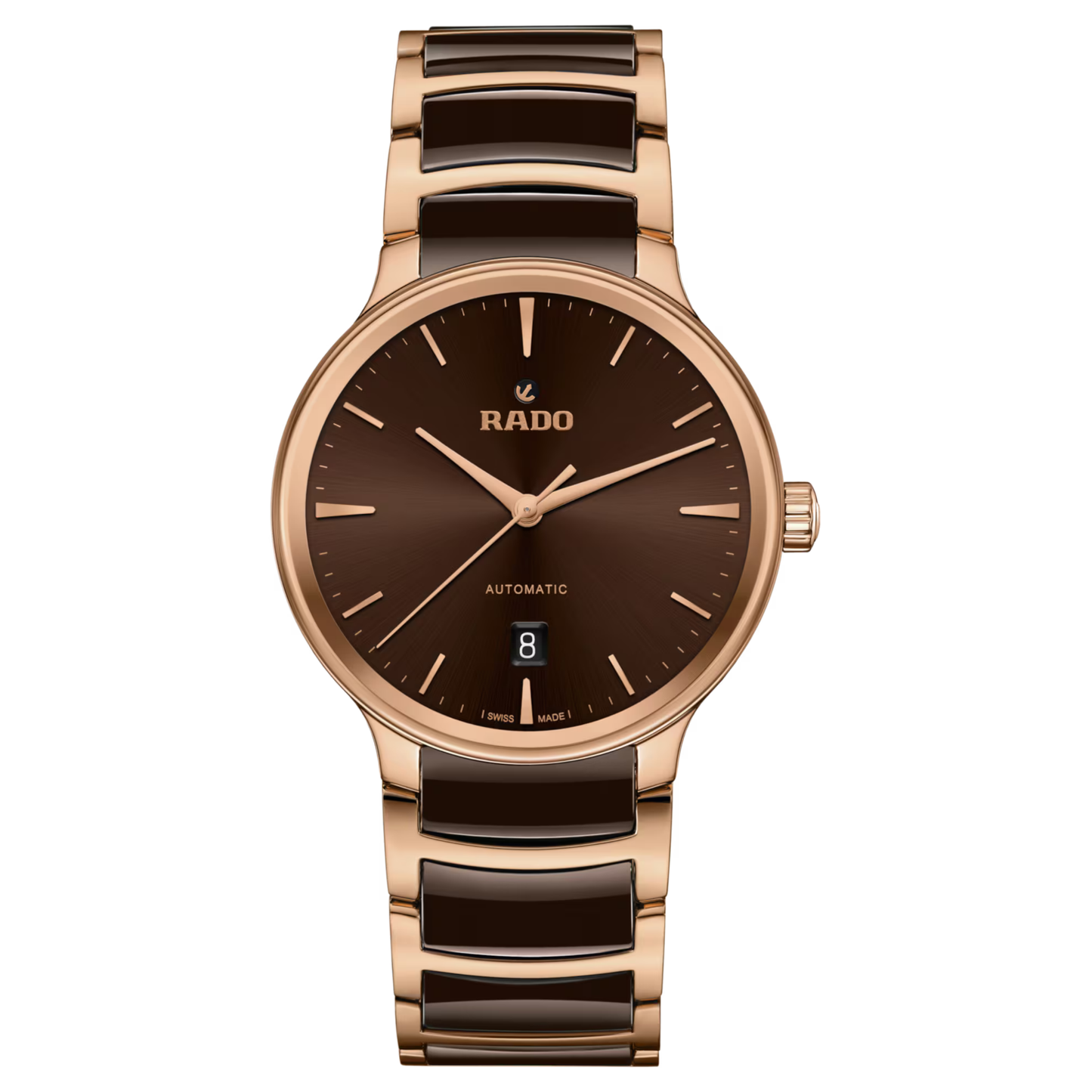 Rado Centrix Automatic Two-Tone Rose-Gold Colored Dial Stainless Steel Men’s Watch 39.5mm