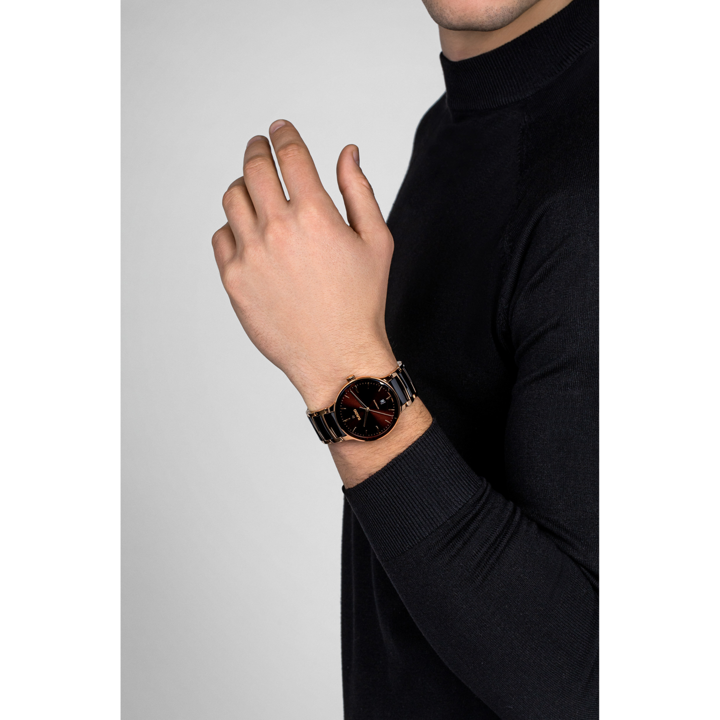 Rado Centrix Automatic Two-Tone Rose-Gold Colored Dial Stainless Steel Men’s Watch 39.5mm