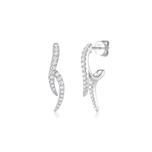 Shy Creation Drop Earrings with Round Diamonds. These earrings offer total weight 0.44 ctw.