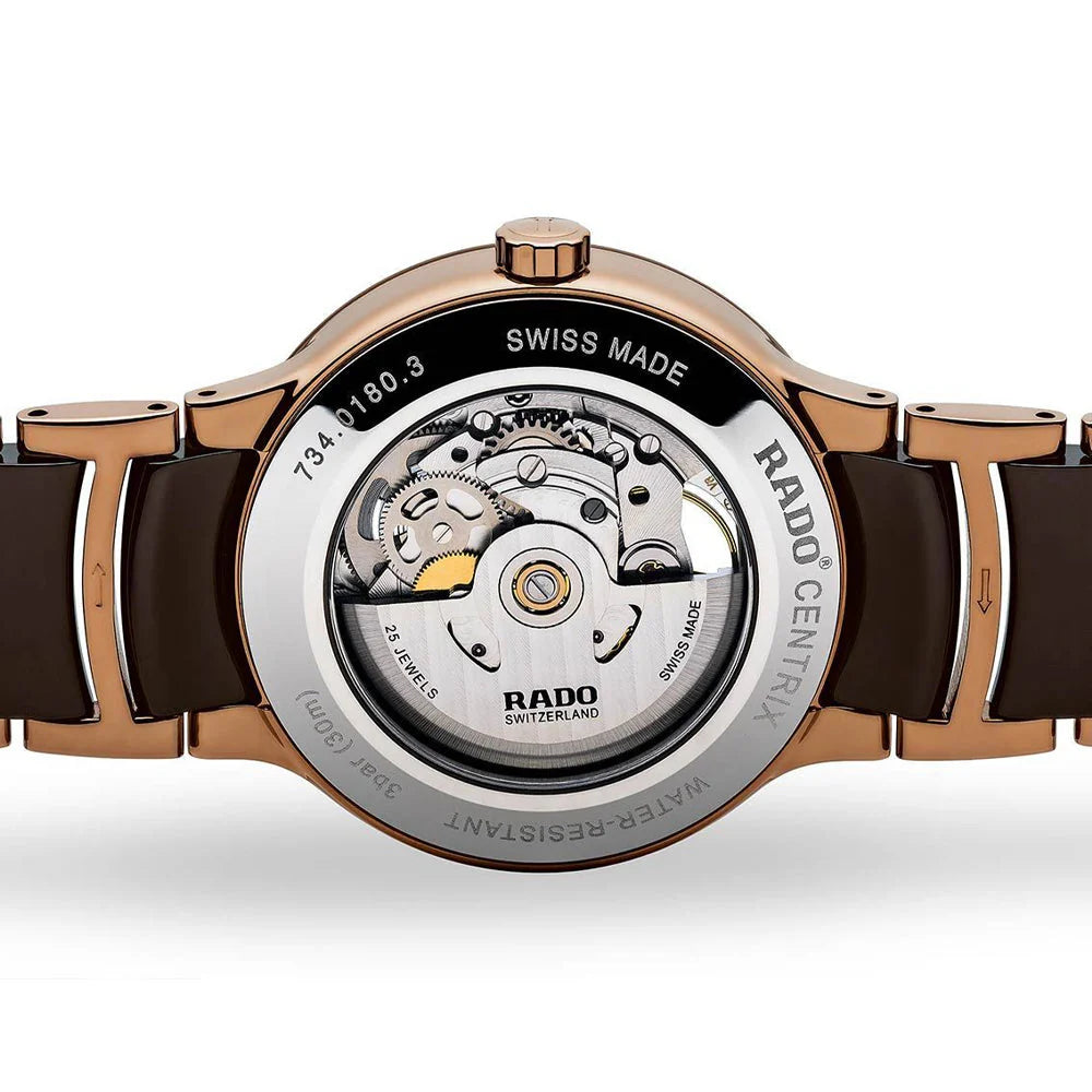 Rado Centrix Brown Open Heart Automatic Watch 38 mm