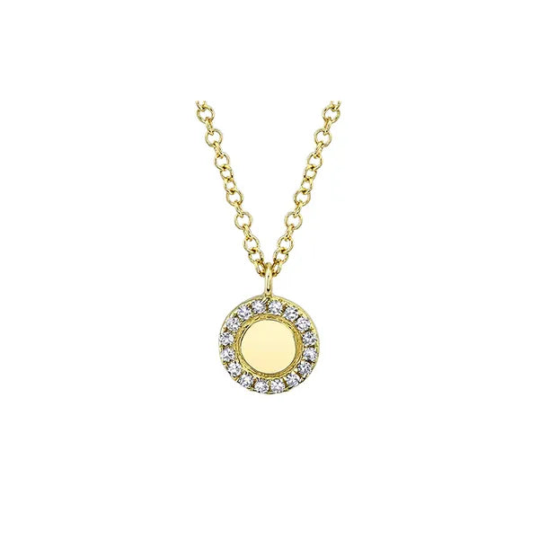 Shy Creation Open Link (18”, adjustable) in 14K Yellow Gold featuring Diamonds.