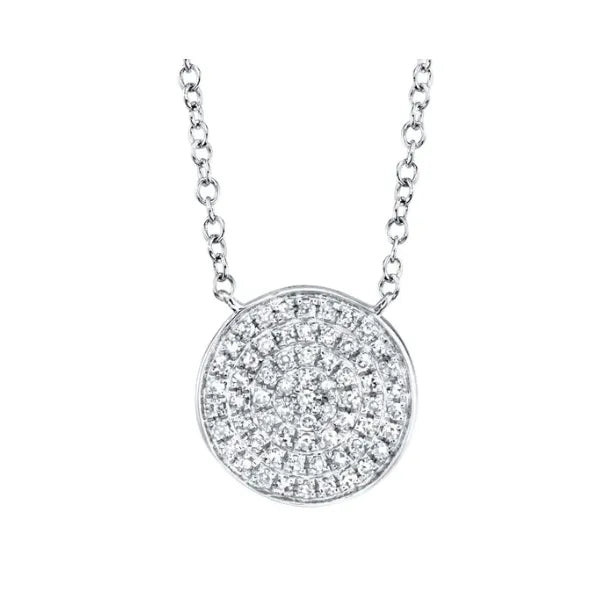 Shy Creation Open Link (18”, adjustable) in 14K White Gold featuring Diamonds.