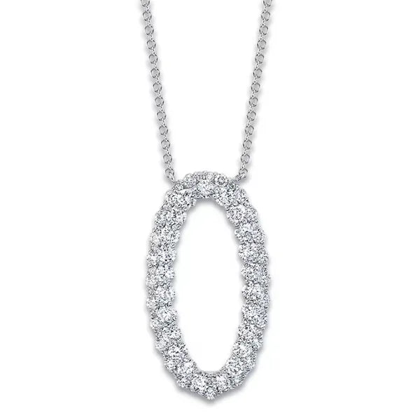 Shy Creation Open Link (18”, adjustable) in 14K White Gold featuring Diamonds.