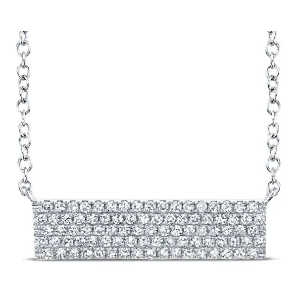 Shy Creation Open Link (18”, adjustable) in 14K White Gold featuring Diamonds.