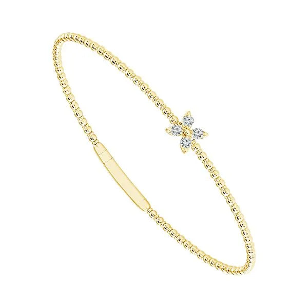 MRJ Bracelet in 14K Yellow Gold featuring Diamonds.