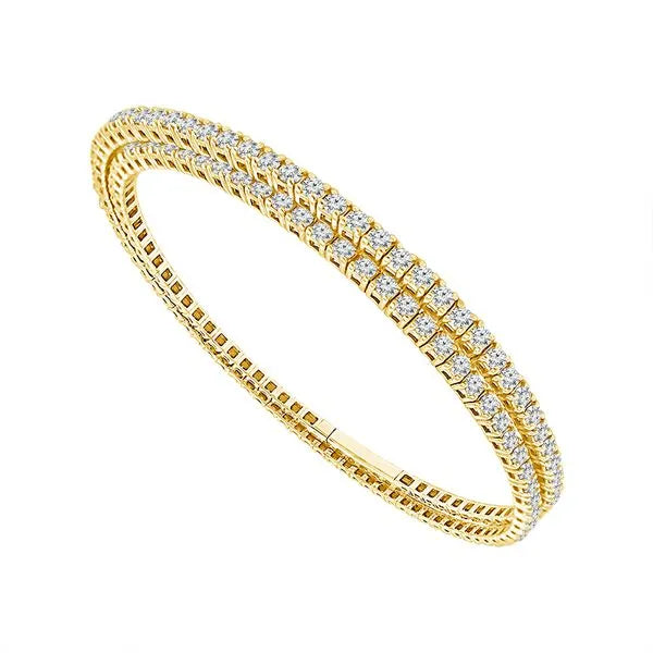 MRJ Bracelet in 14K Yellow Gold featuring Diamonds.