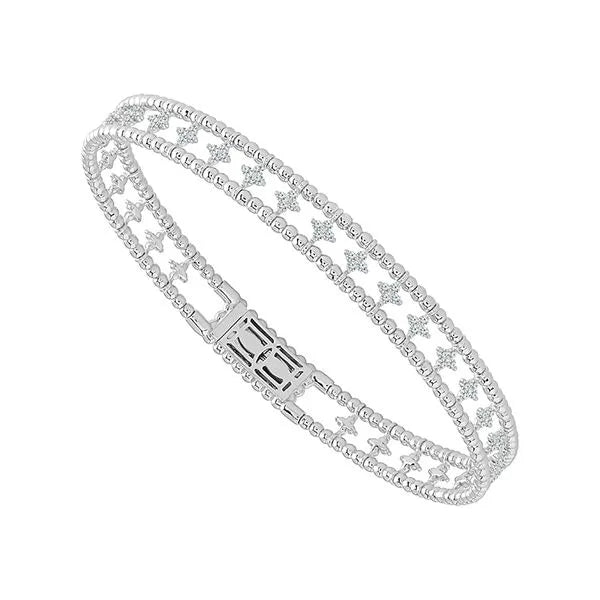 MRJ Bracelet in 14K White Gold featuring Diamonds.