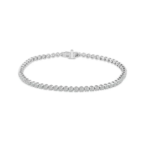 MRJ Bracelet in 14K White Gold featuring Diamonds.