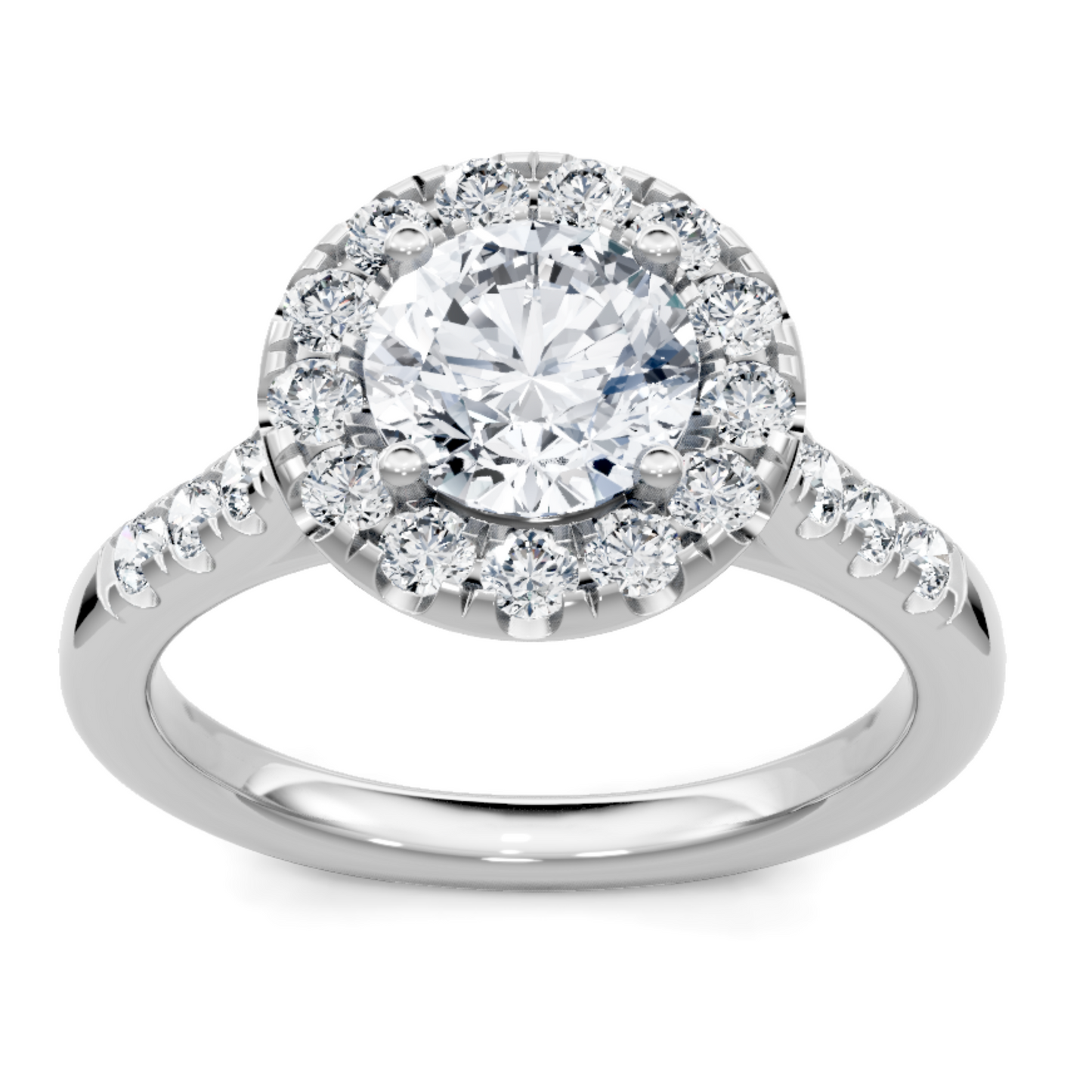 Imagine Bridal 14K White Gold Round Diamond Ring 0.80ct