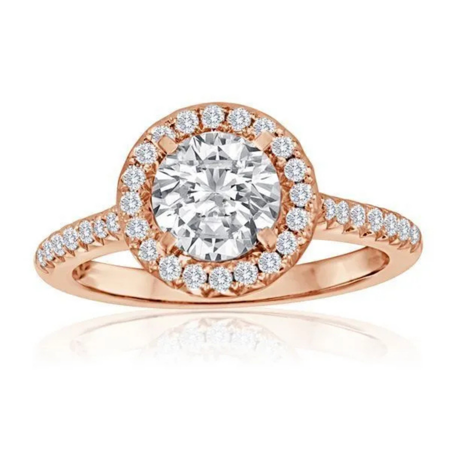 Imagine Bridal 14K Yellow Gold Round Diamond Engagement Ring 0.33ct