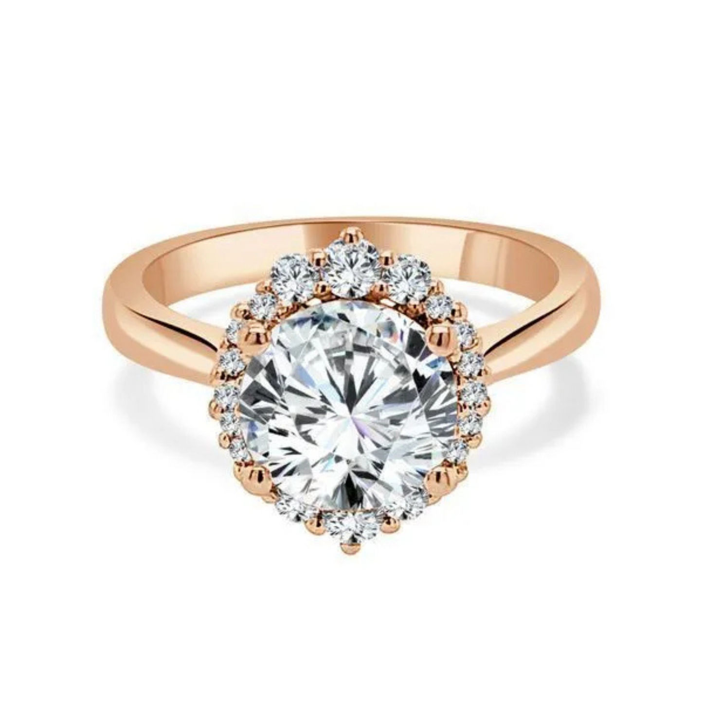 Imagine Bridal 14K Yellow Gold Round Diamond Engagement Ring 0.25ct