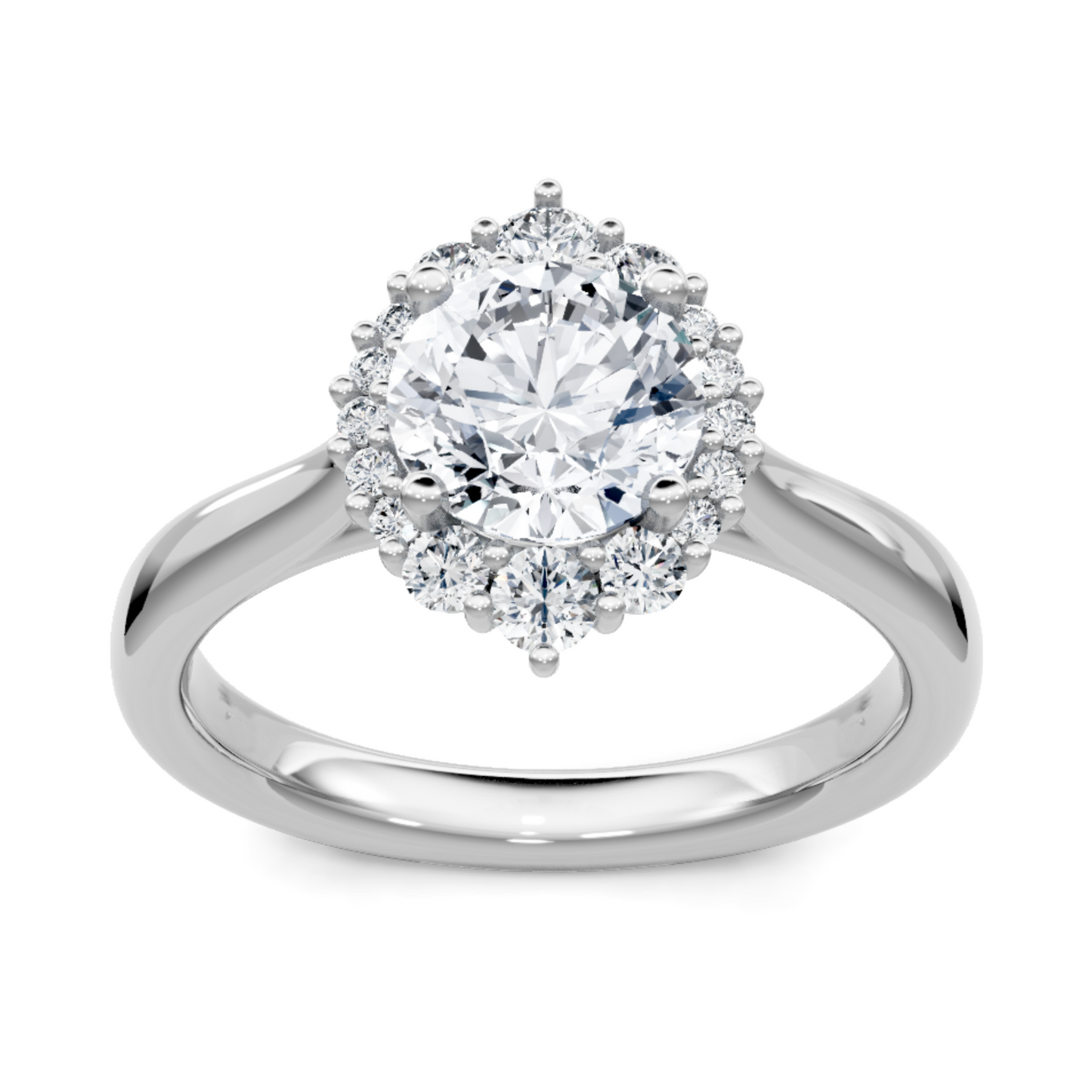 Imagine Bridal 14K White Gold Round Diamond Engagement Ring 0.25ct