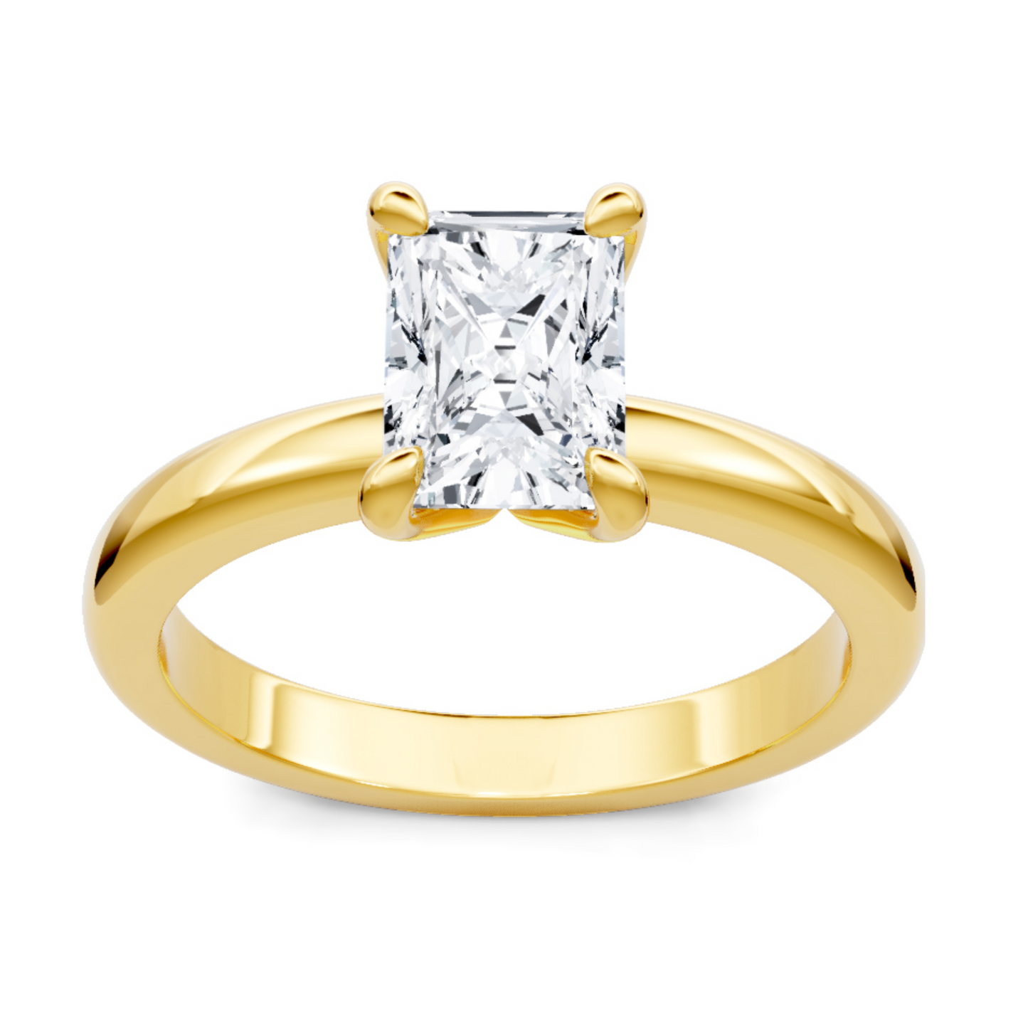 Imagine Bridal 14K Yellow Gold Emerald Diamond Engagement Ring 1.00ct