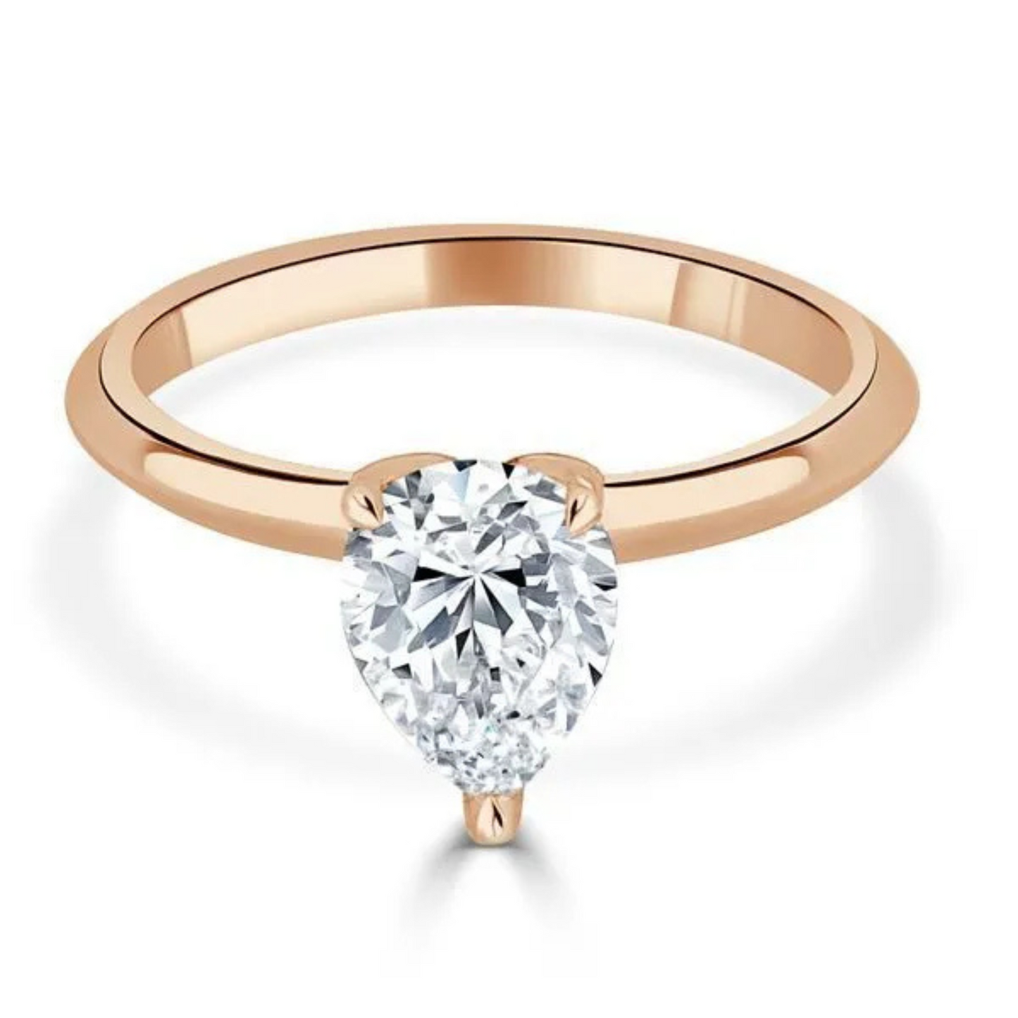 Imagine Bridal 14K White Gold Pear Diamond Diamond Engagement Ring 1.00ct