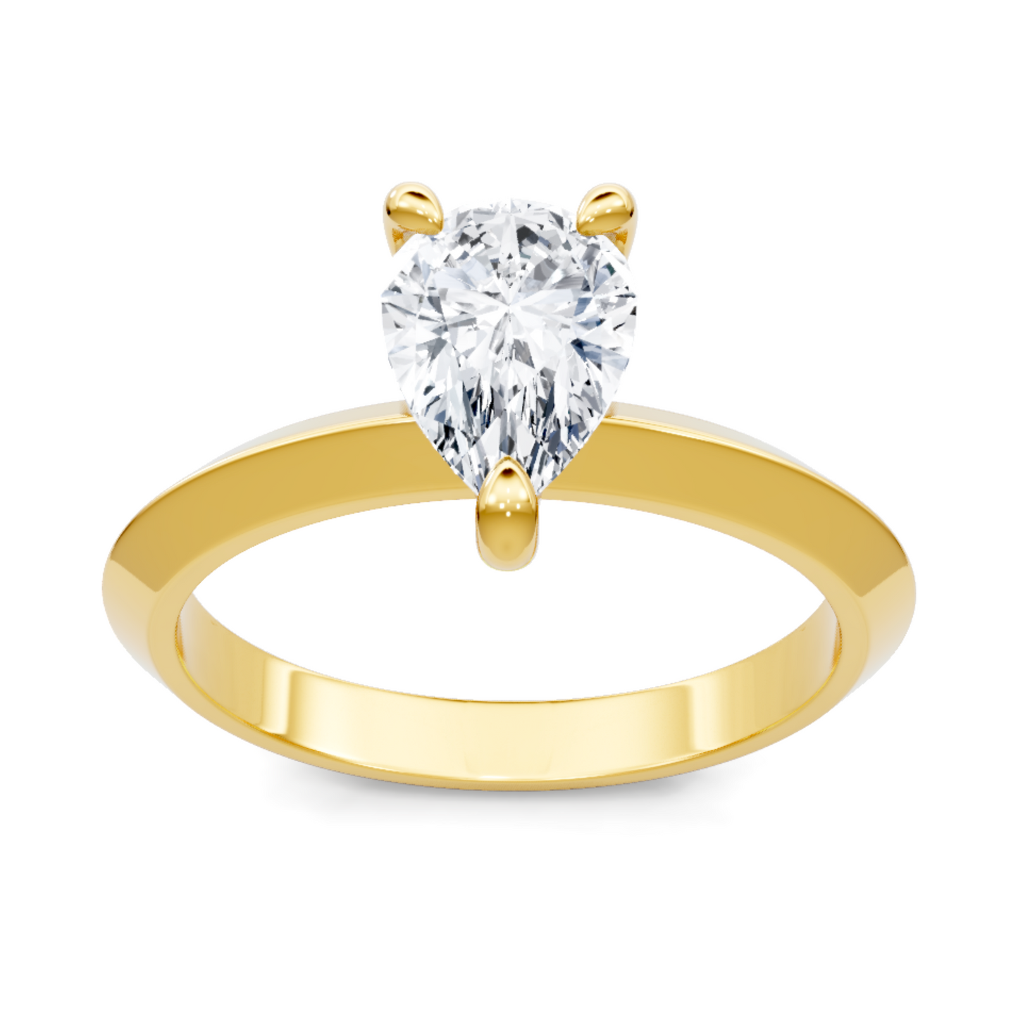 Imagine Bridal 14K Yellow Gold Pear Diamond Engagement Ring 1.00ct