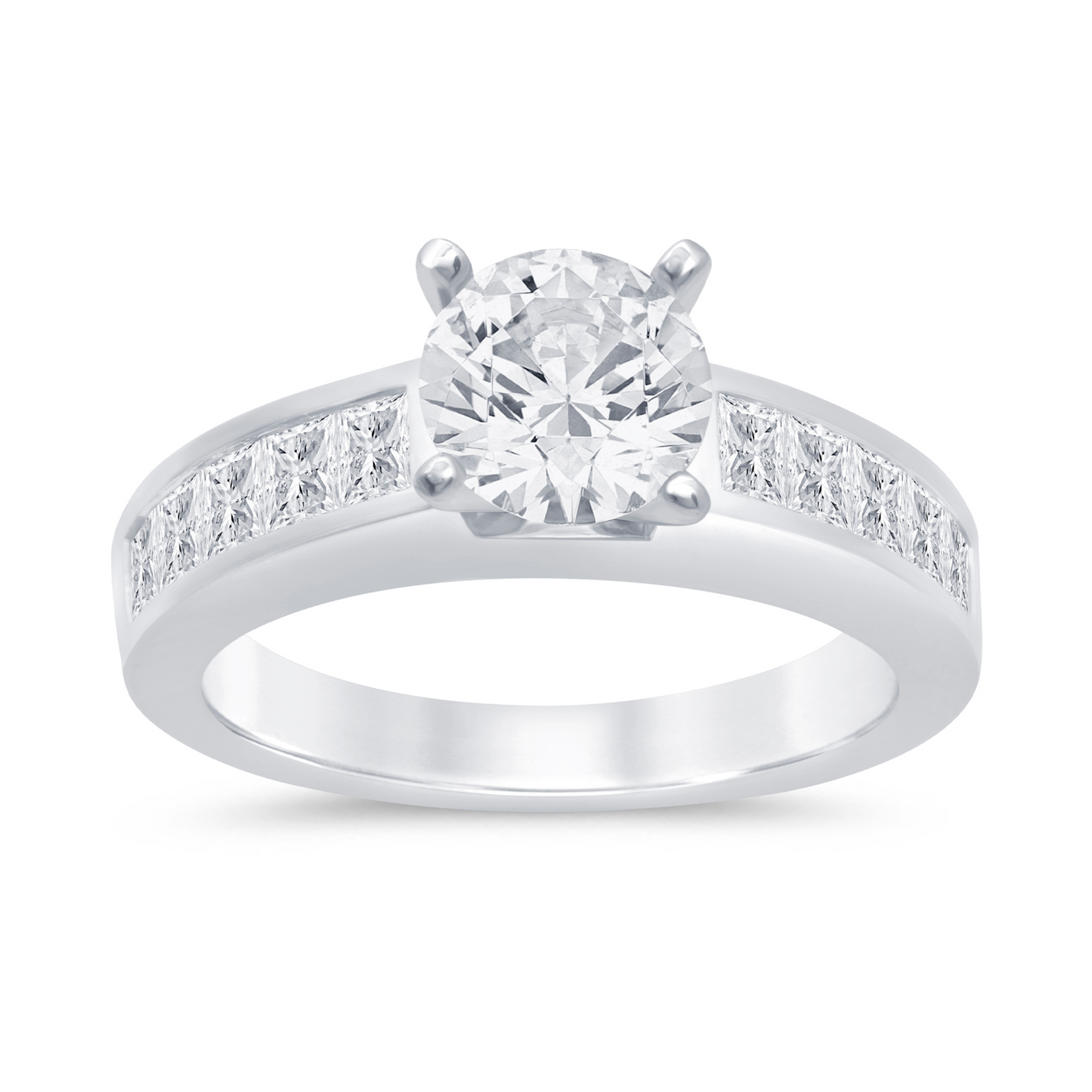 Imagine Bridal 14K White Gold Round Diamond Engagement Ring 0.50ct