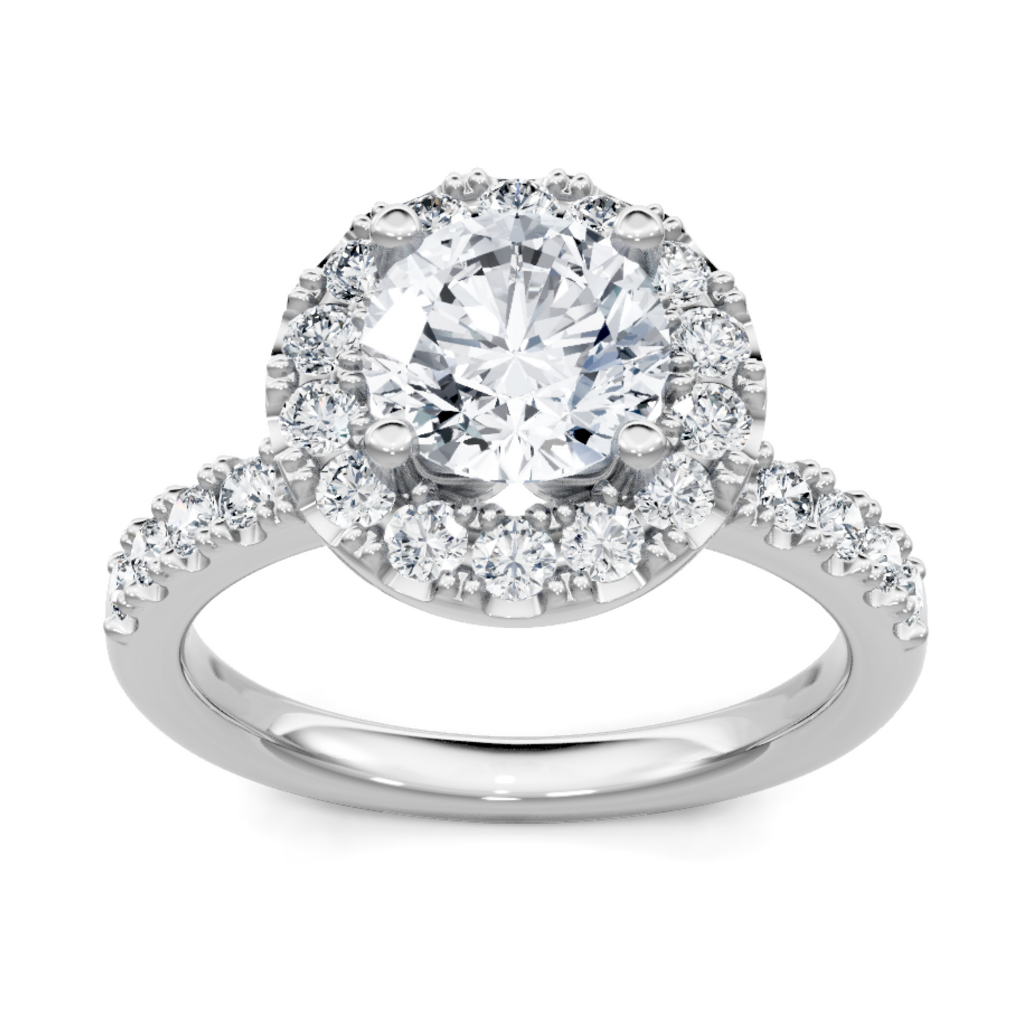 Imagine Bridal 14K White Gold Round Diamond Engagement Ring 0.60ct