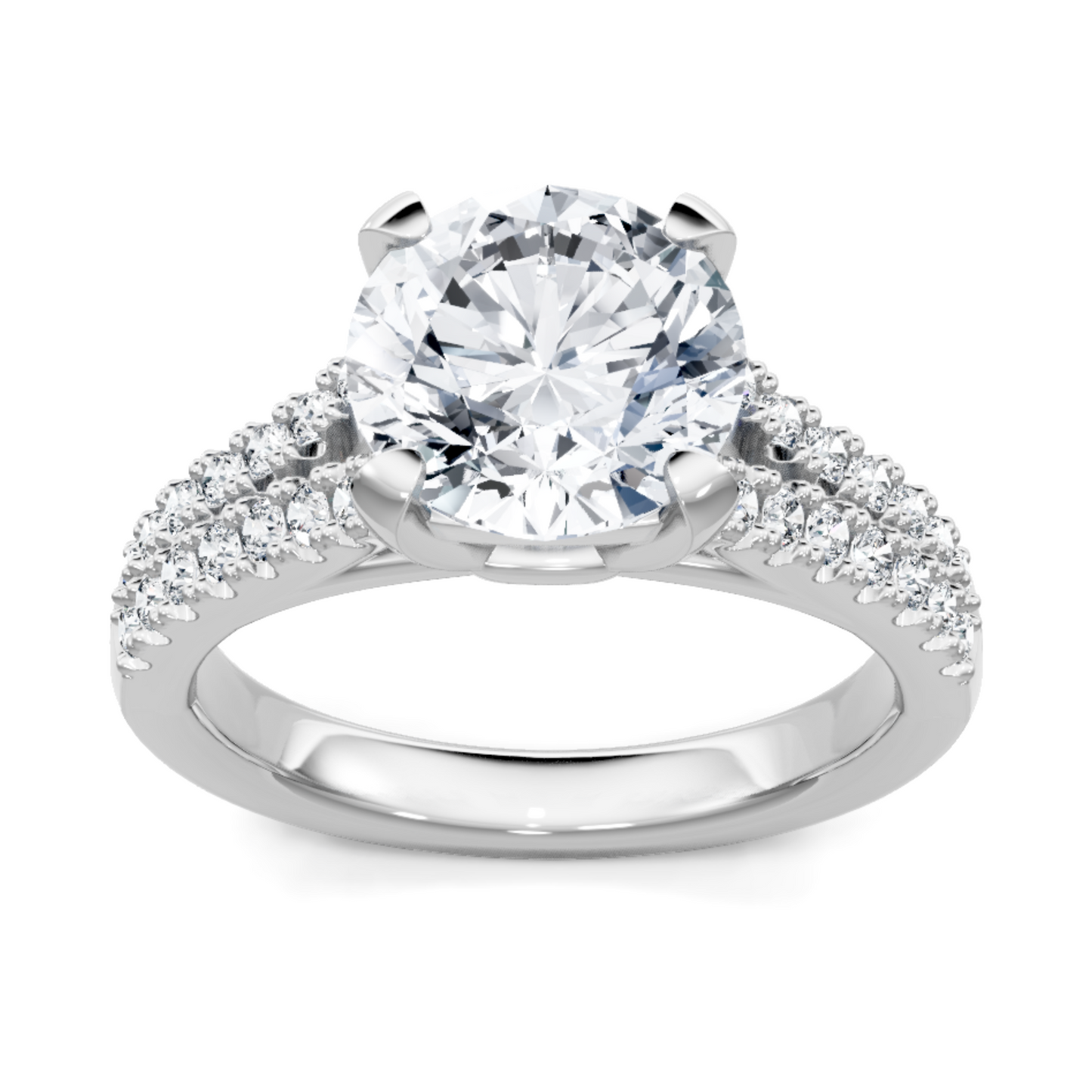 Imagine Bridal 14K White Gold Round Diamond Engagement Ring 0.33ct