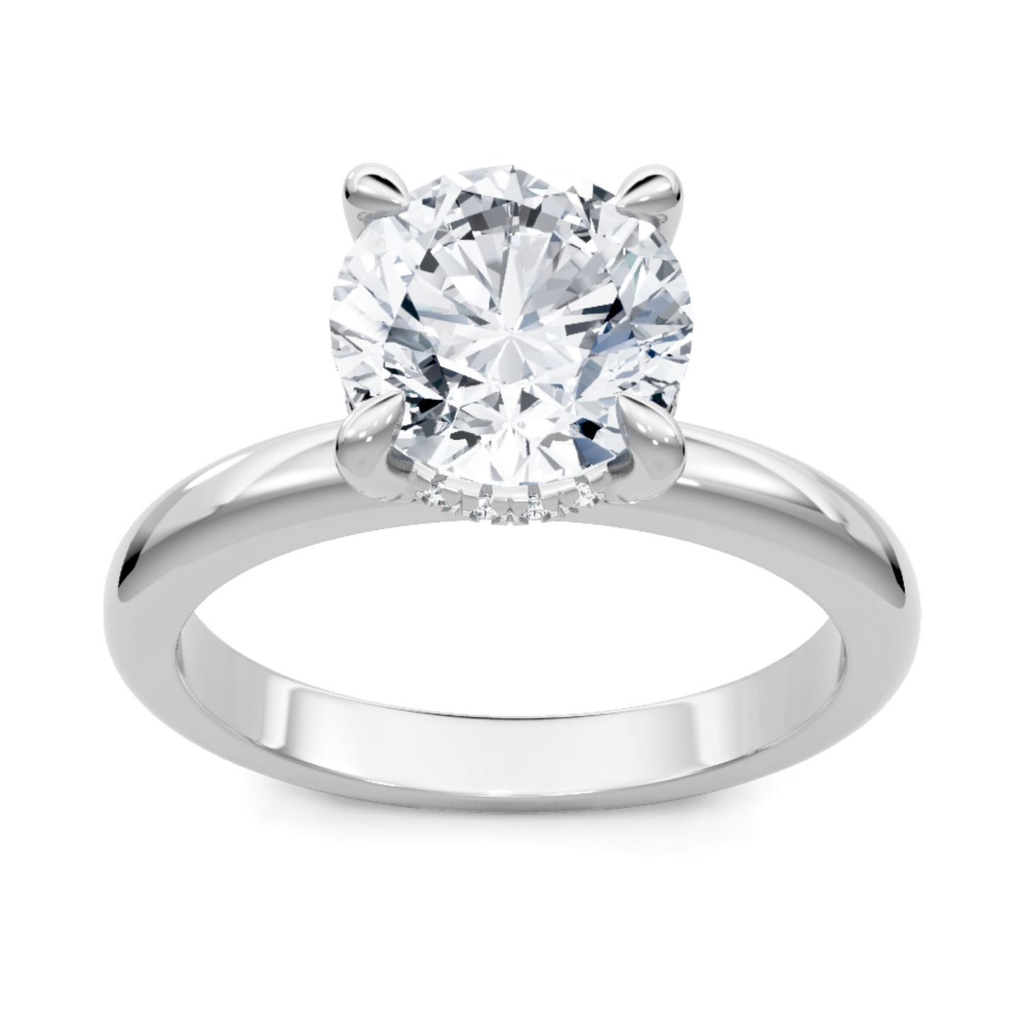 Imagine Bridal 14K White Gold Round Diamond Engagement Ring 0.10ct