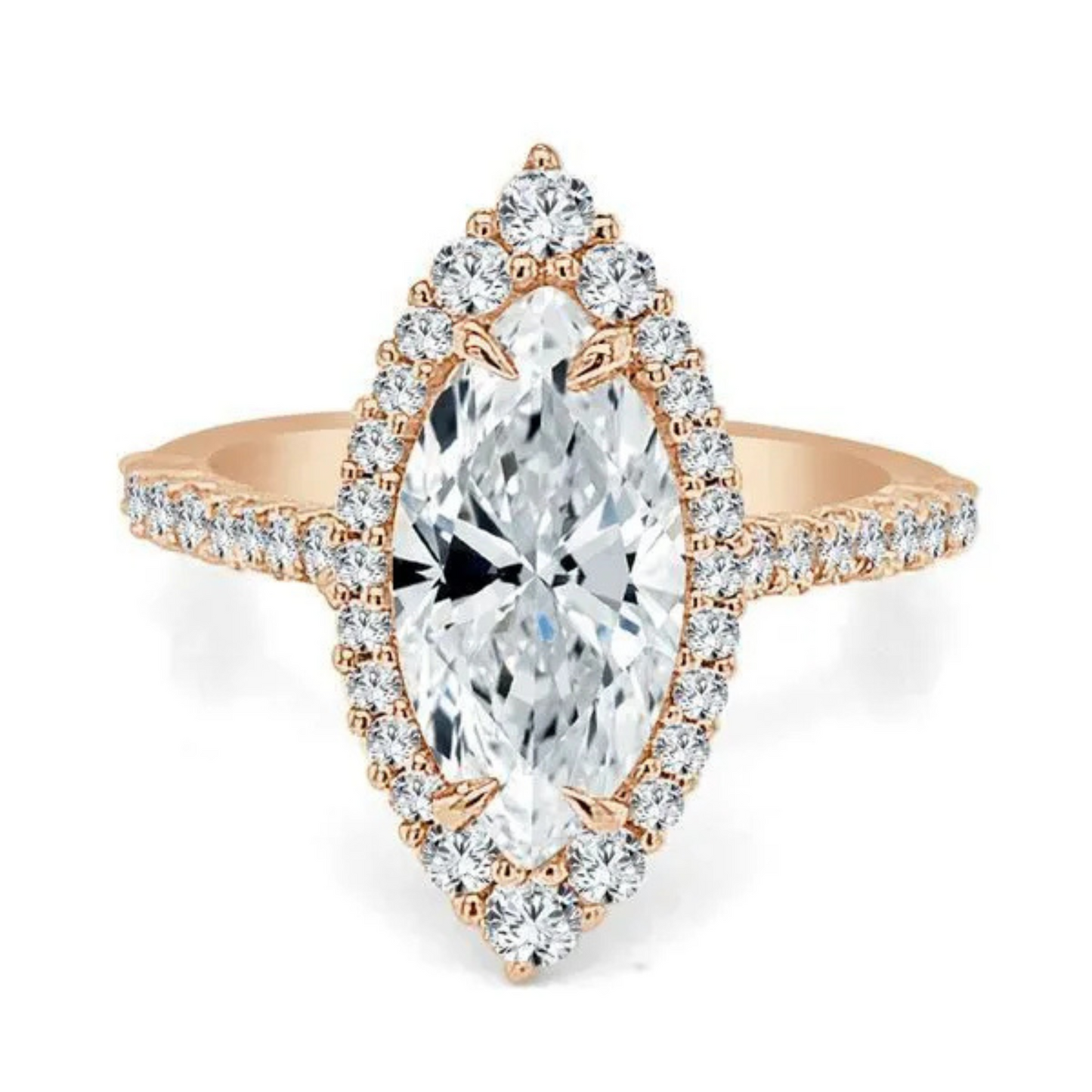 Imagine Bridal 14K White Gold Marquise Diamond Engagement Ring 0.62ct