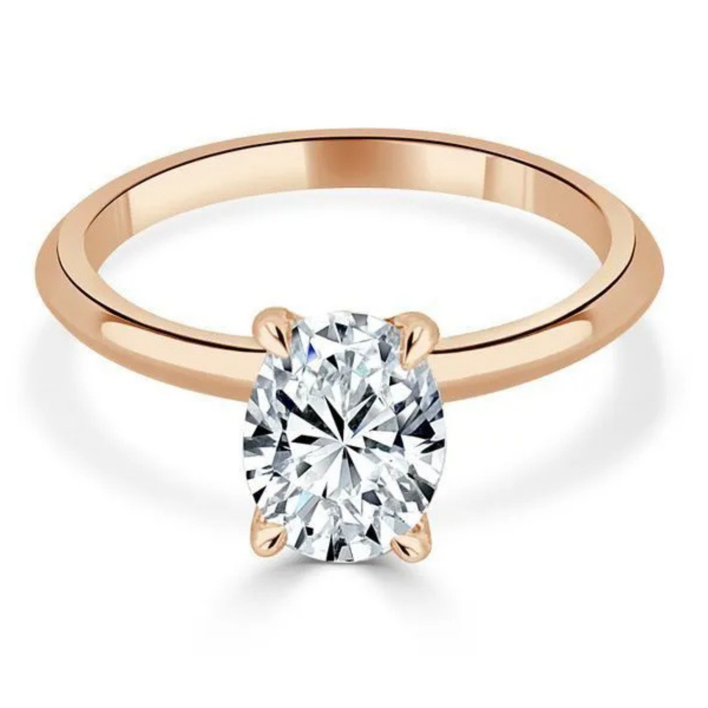 Imagine Bridal 14K White Gold Oval Diamond Engagement Ring 1.00 ct