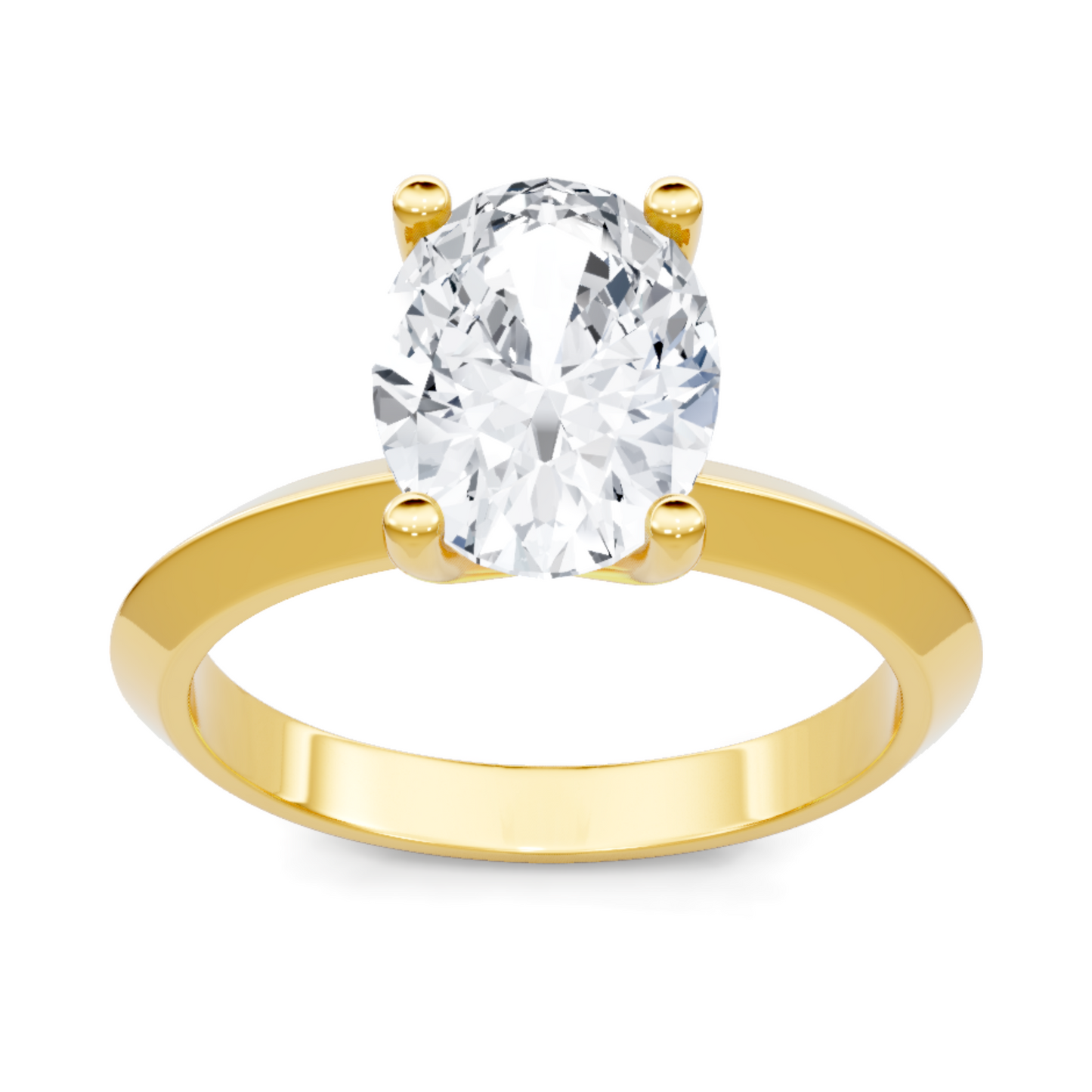 Imagine Bridal 14K Yellow Gold Oval Diamond Engagement Ring 1.00 ct