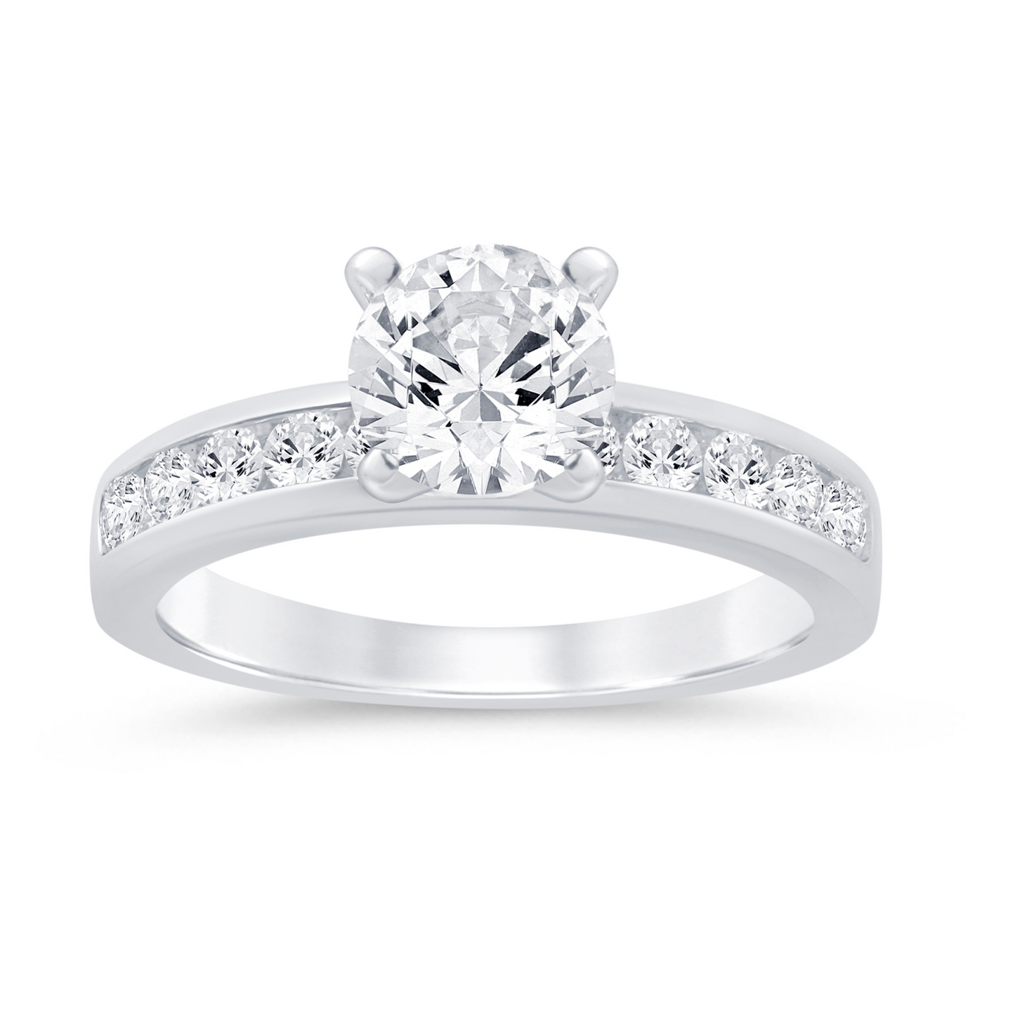 Imagine Bridal 14K White Gold Round Diamond Engagement Ring 0.50ct