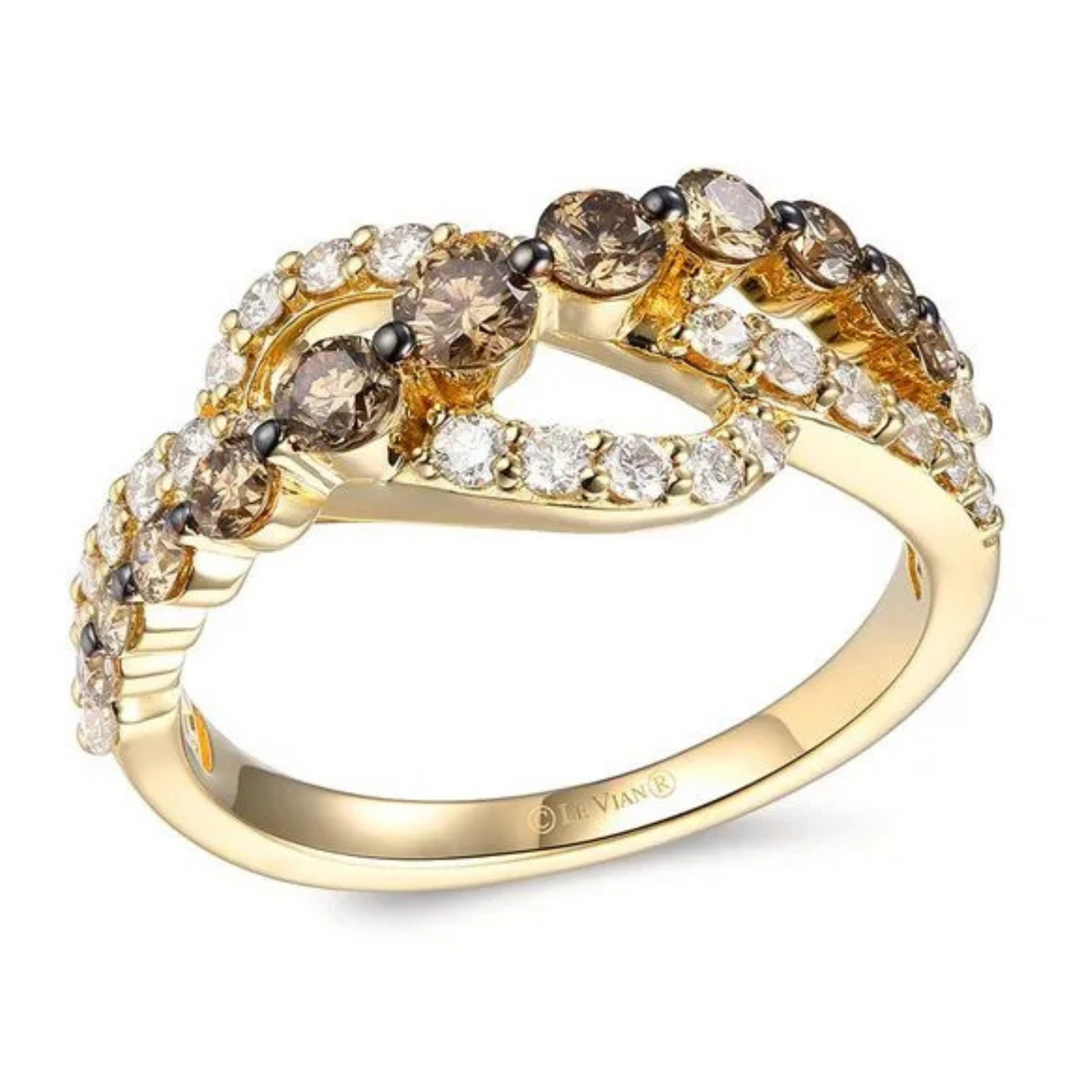 Le Vian 14K Honey Gold Ombre Chocolate Diamond Ring 1.25ct