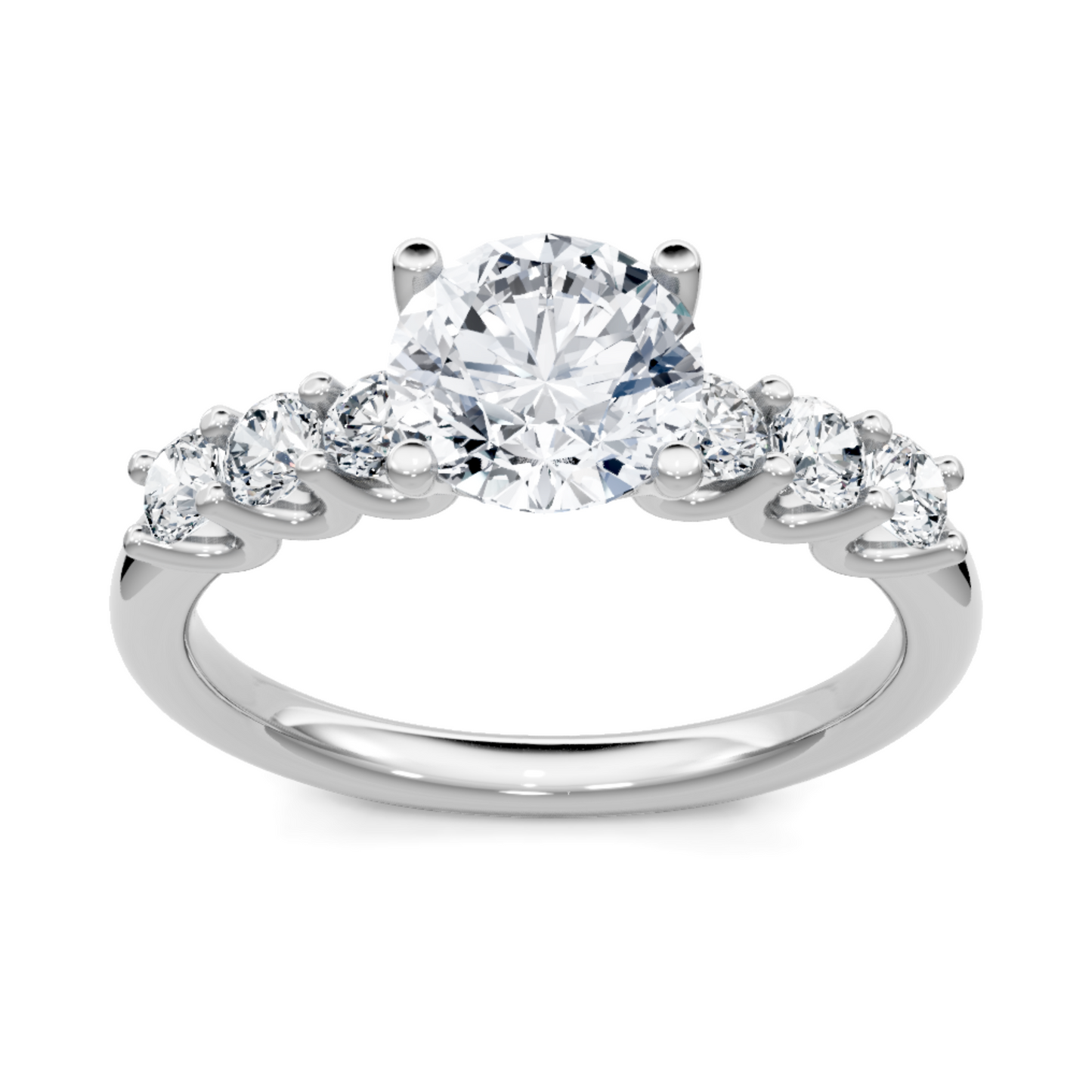 Imagine Bridal 14K White Gold Round Diamond Engagement Ring 0.40ct