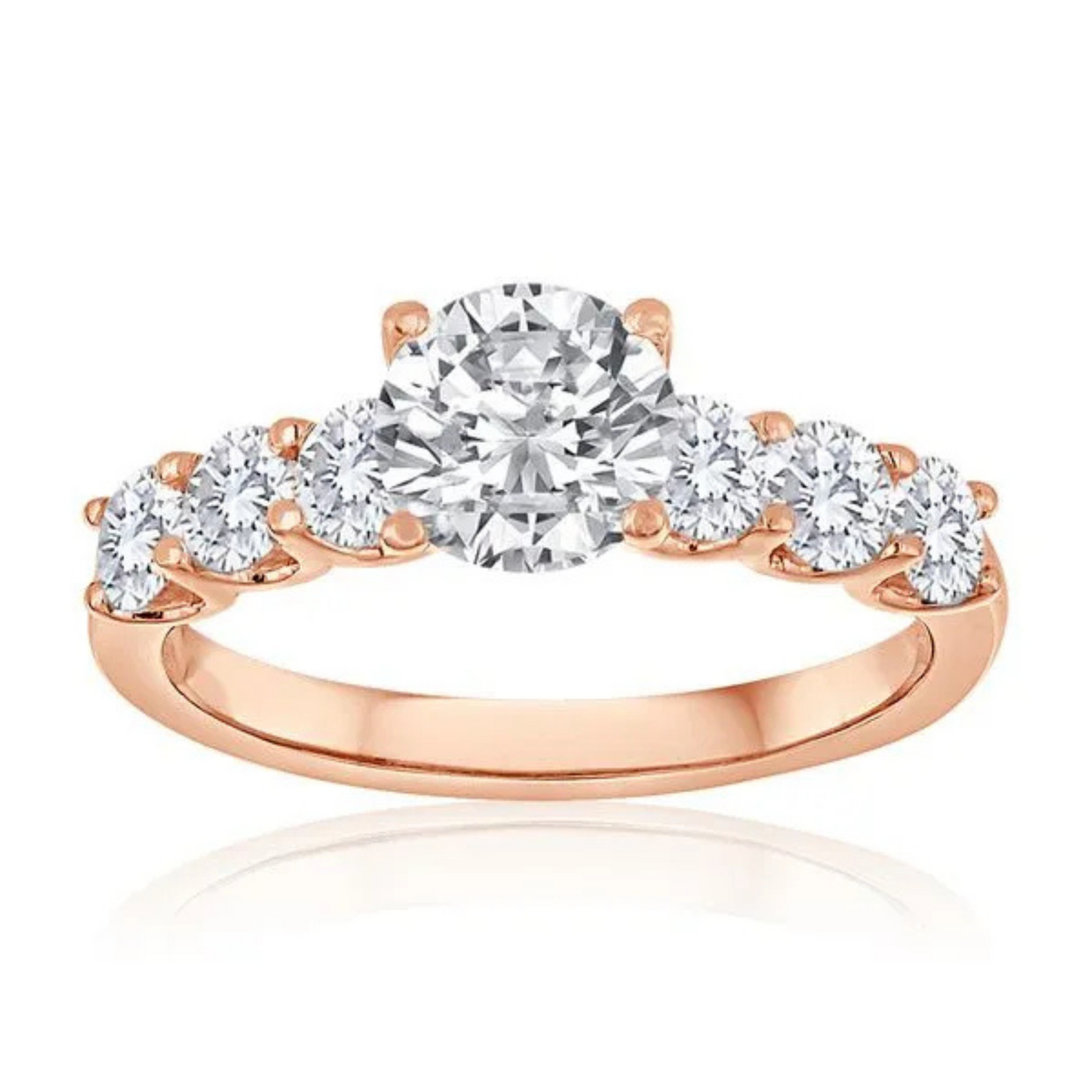 Imagine Bridal 14K White Gold Round Diamond Engagement Ring 0.40ct