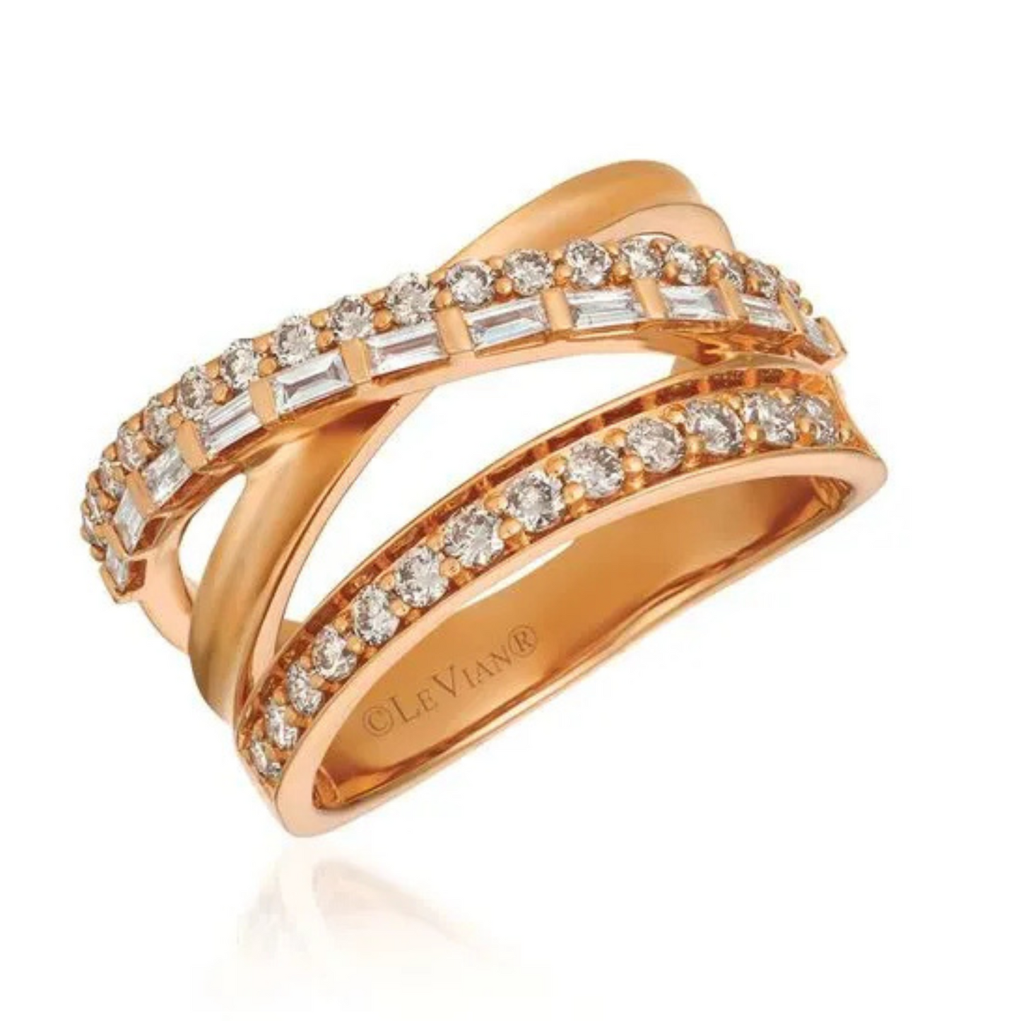 Le Vian 14K Strawberry Gold Nude & Vanilla Diamond Ring 0.625ct