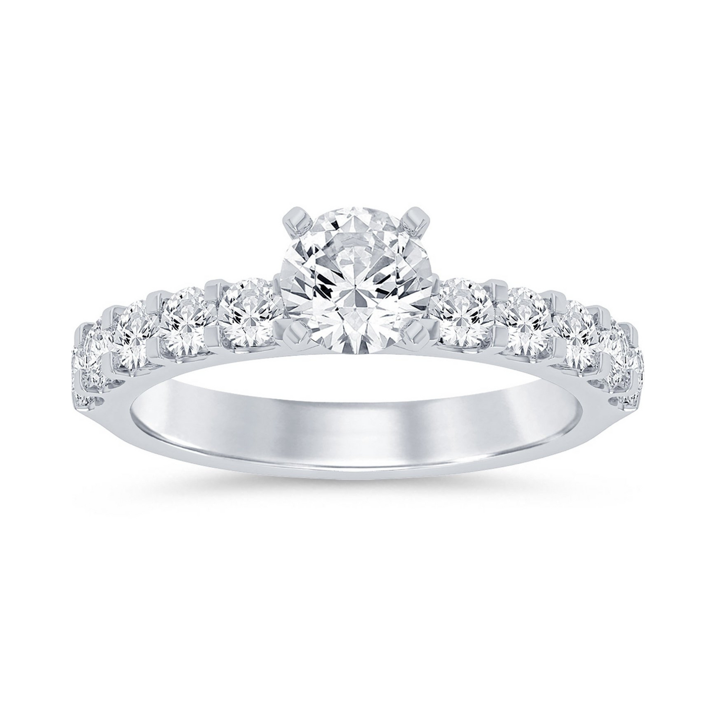 Imagine Bridal 14K White Gold Round Diamond Engagement Ring 0.40ct