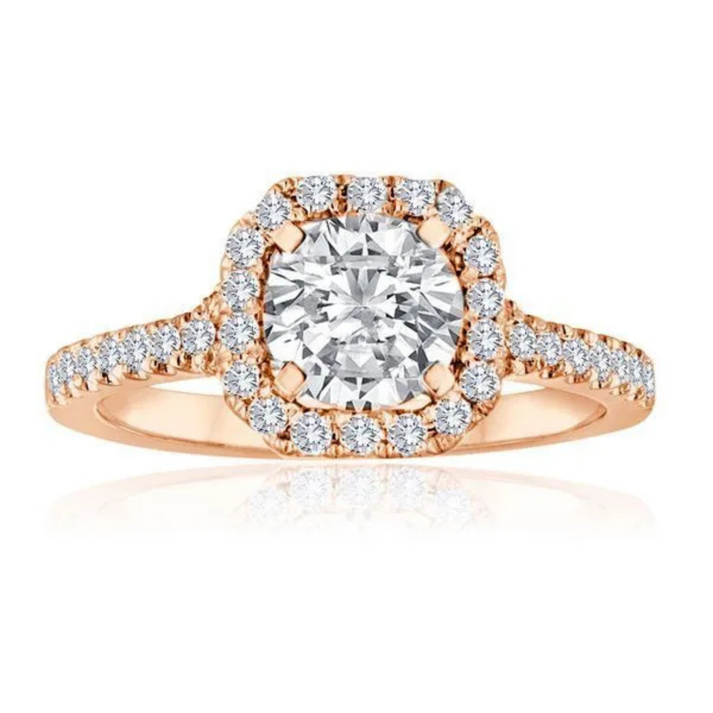 Imagine Bridal 14K White Gold Round Diamond Engagement Ring 0.40ct