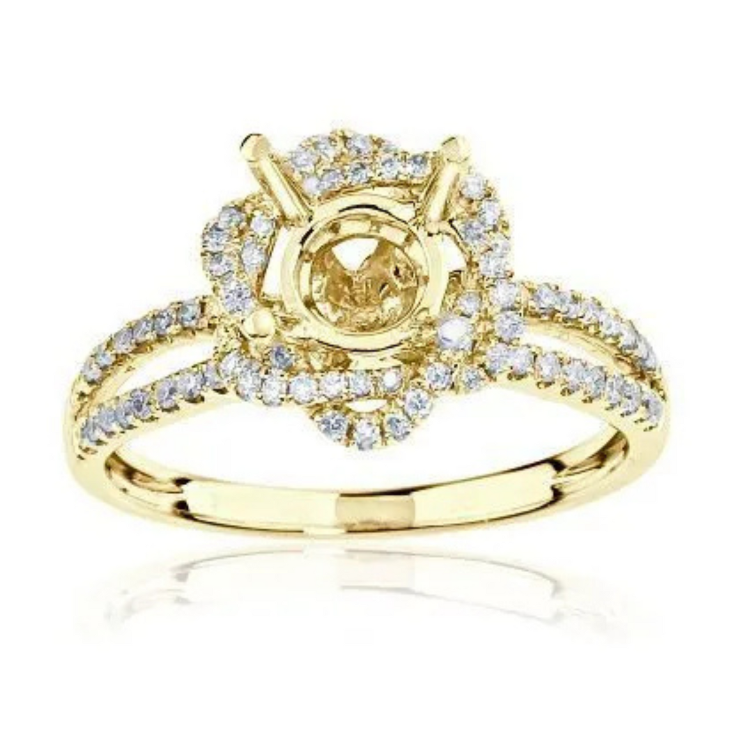 Imagine Bridal 14K White Gold Round Diamond Engagement Ring 0.33ct