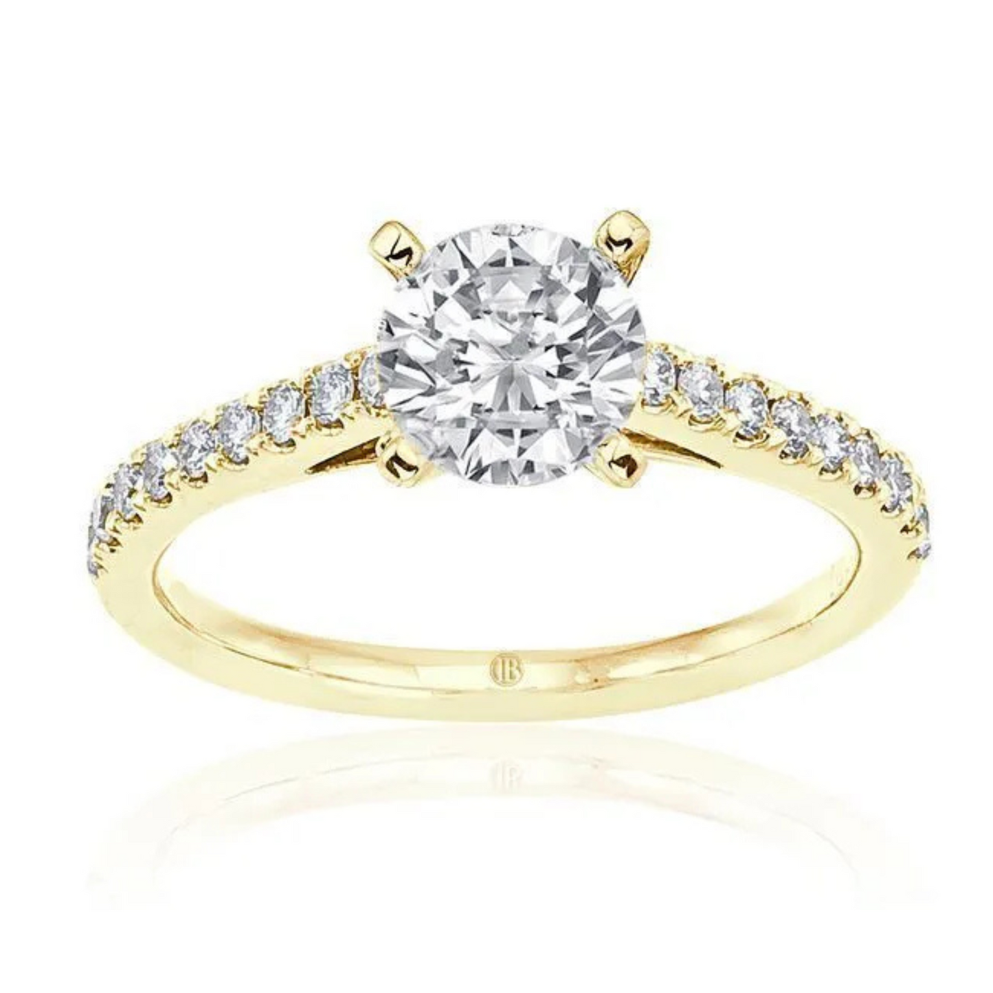 Imagine Bridal 14K White Gold Round Diamond Engagement Ring 0.25ct
