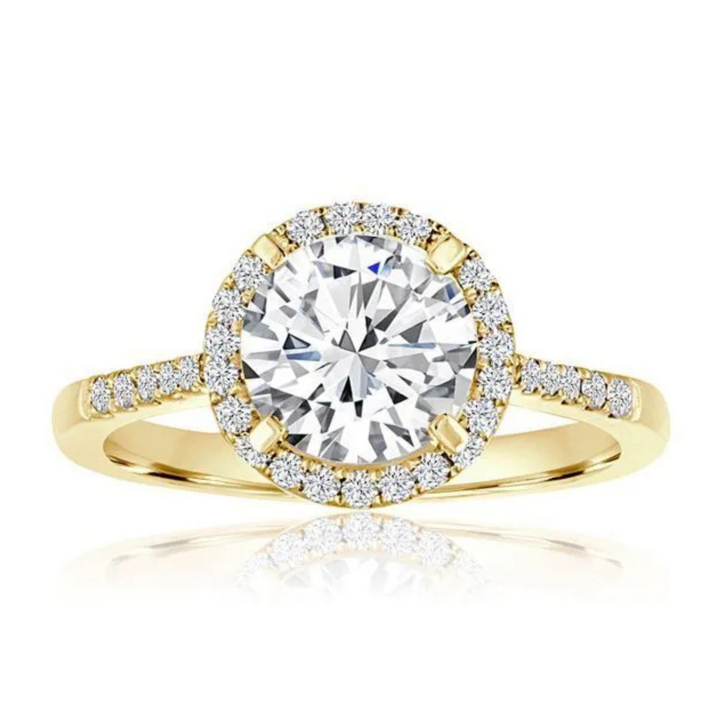 Imagine Bridal 14K White Gold Round Diamond Engagement Ring 0.20ct