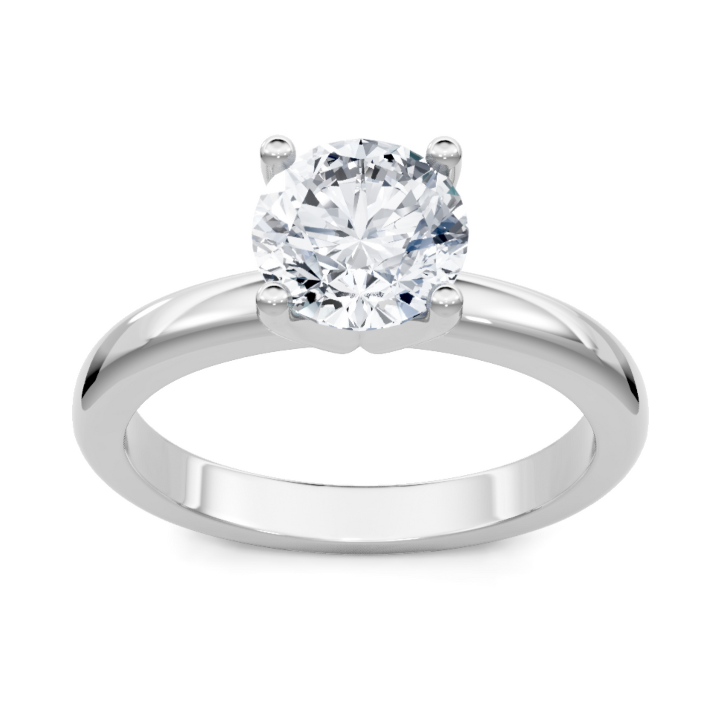 Imagine Bridal 14K White Gold Round Diamond Engagement Ring