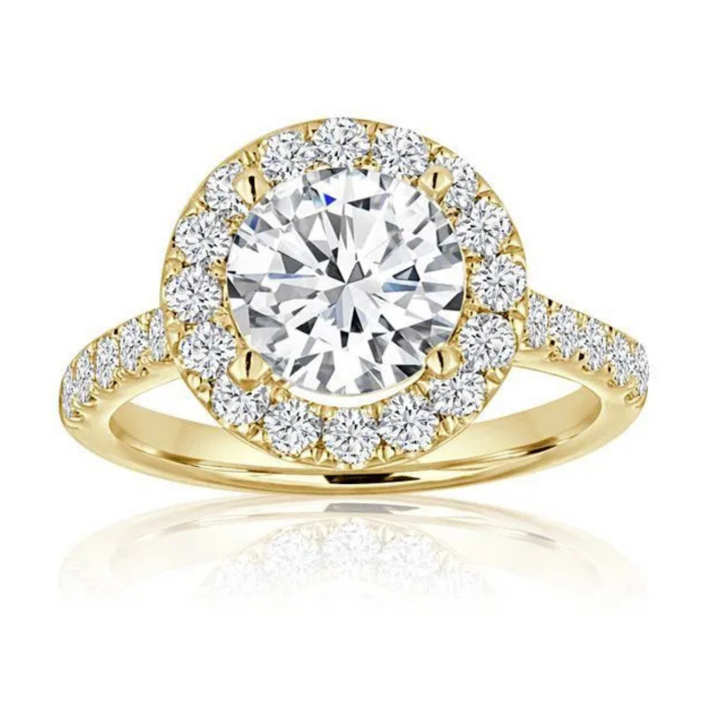 Imagine Bridal 14K White Gold Round Diamond Engagement Ring 0.80ct