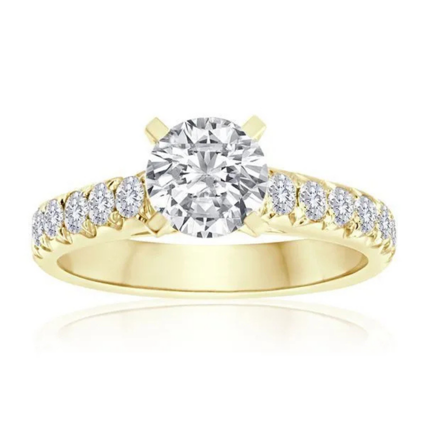 Imagine Bridal 14K White Gold Round Diamond Engagement Ring 0.67ct