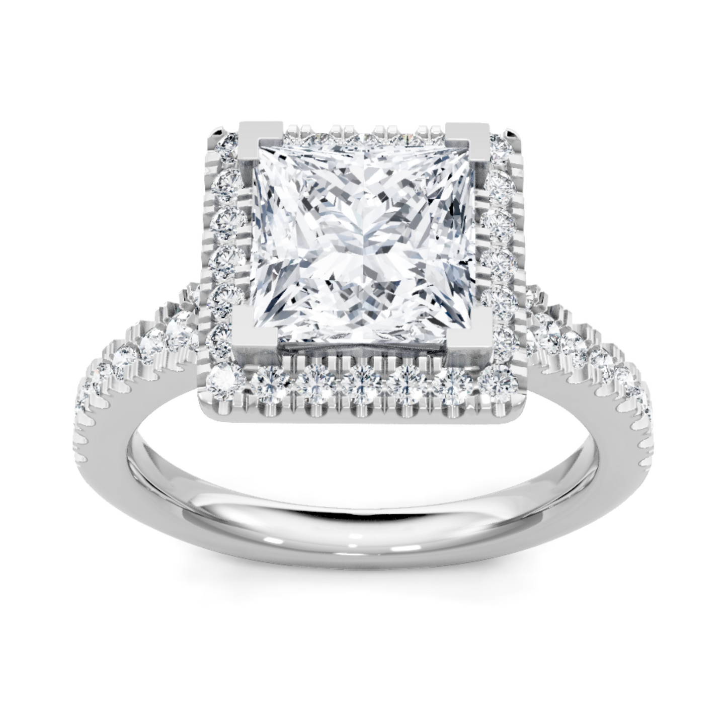 Imagine Bridal 14K White Gold Princess Diamond Engagement Ring 0.40ct