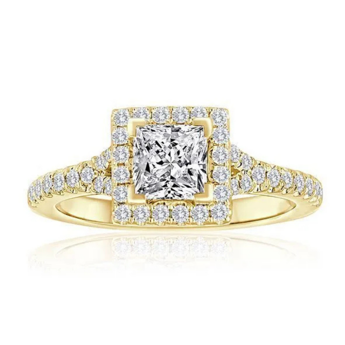 Imagine Bridal 14K White Gold Princess Diamond Engagement Ring 0.40ct