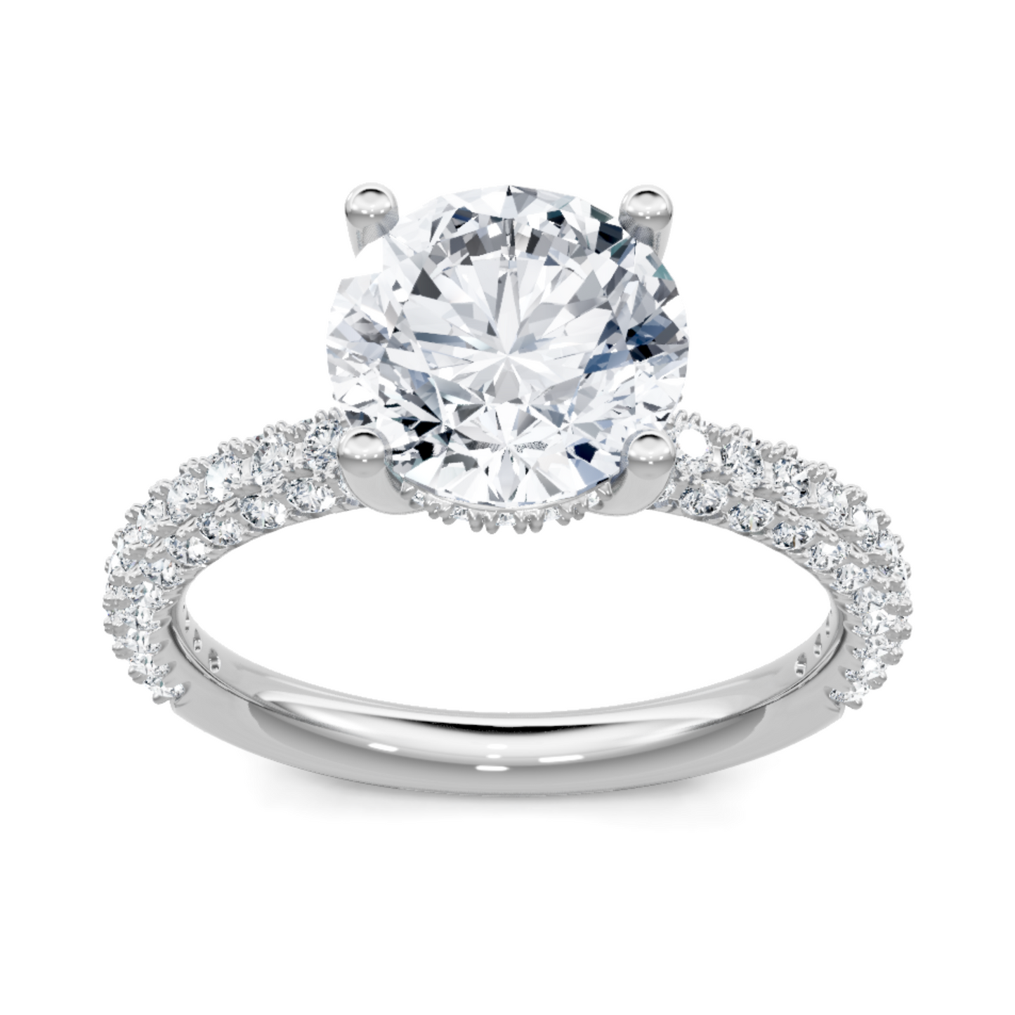 Imagine Bridal 14K White Gold Pear Diamond Engagement Ring 0.62ct