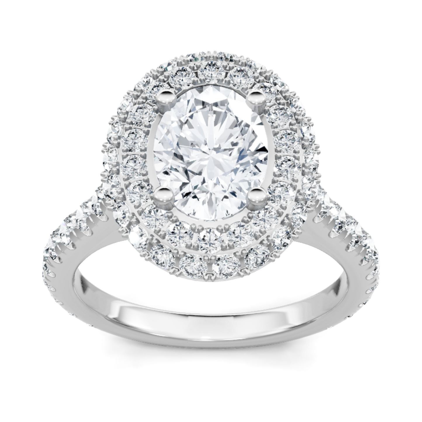 Imagine Bridal 14K White Gold Oval Diamond Engagement Ring 1.25ct
