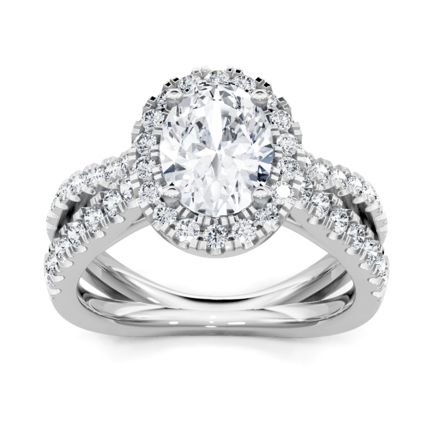 Imagine Bridal 14K White Gold Round Diamond Engagement Ring 0.17ct